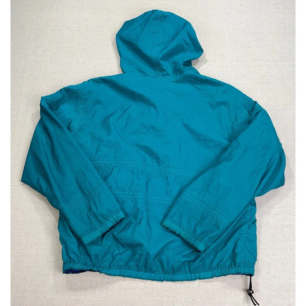 Vintage Nike Reversible Windbreaker Mens Medium 1/2 Zip Geometric Anorak Jacket